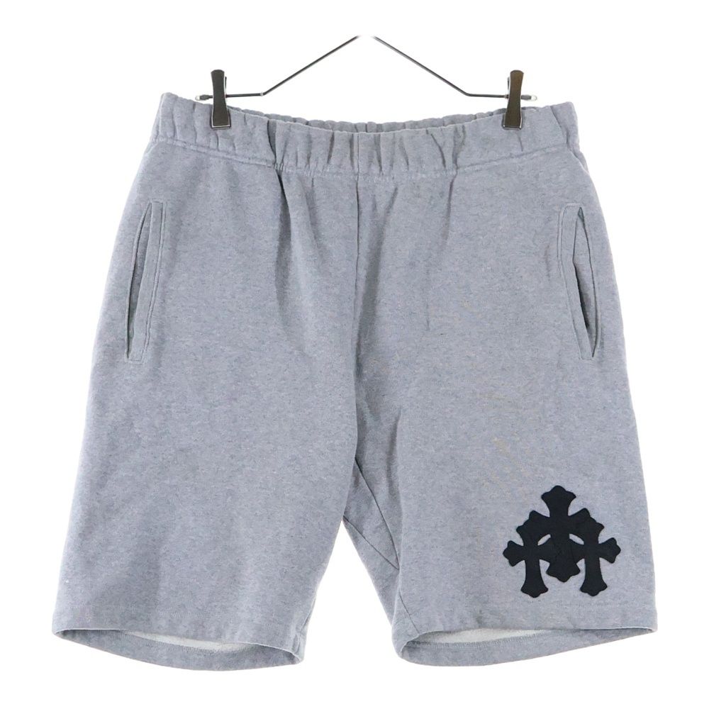 CHROME HEARTS クロムハーツ GRP Y NOT 3 Cemetery Cross Patch Sweat Shorts ワイノット 3セメタリークロスパッチショートパンツ ショーツ グレー