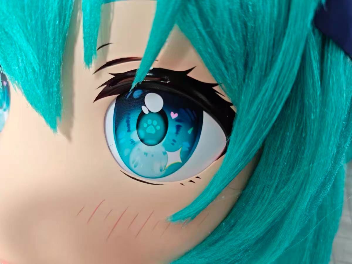 鍵付全頭面 ネコ ミク 着ぐるみ マスク 美少女 kigurumi WWW_TRAVELLANDINDIA_COM
