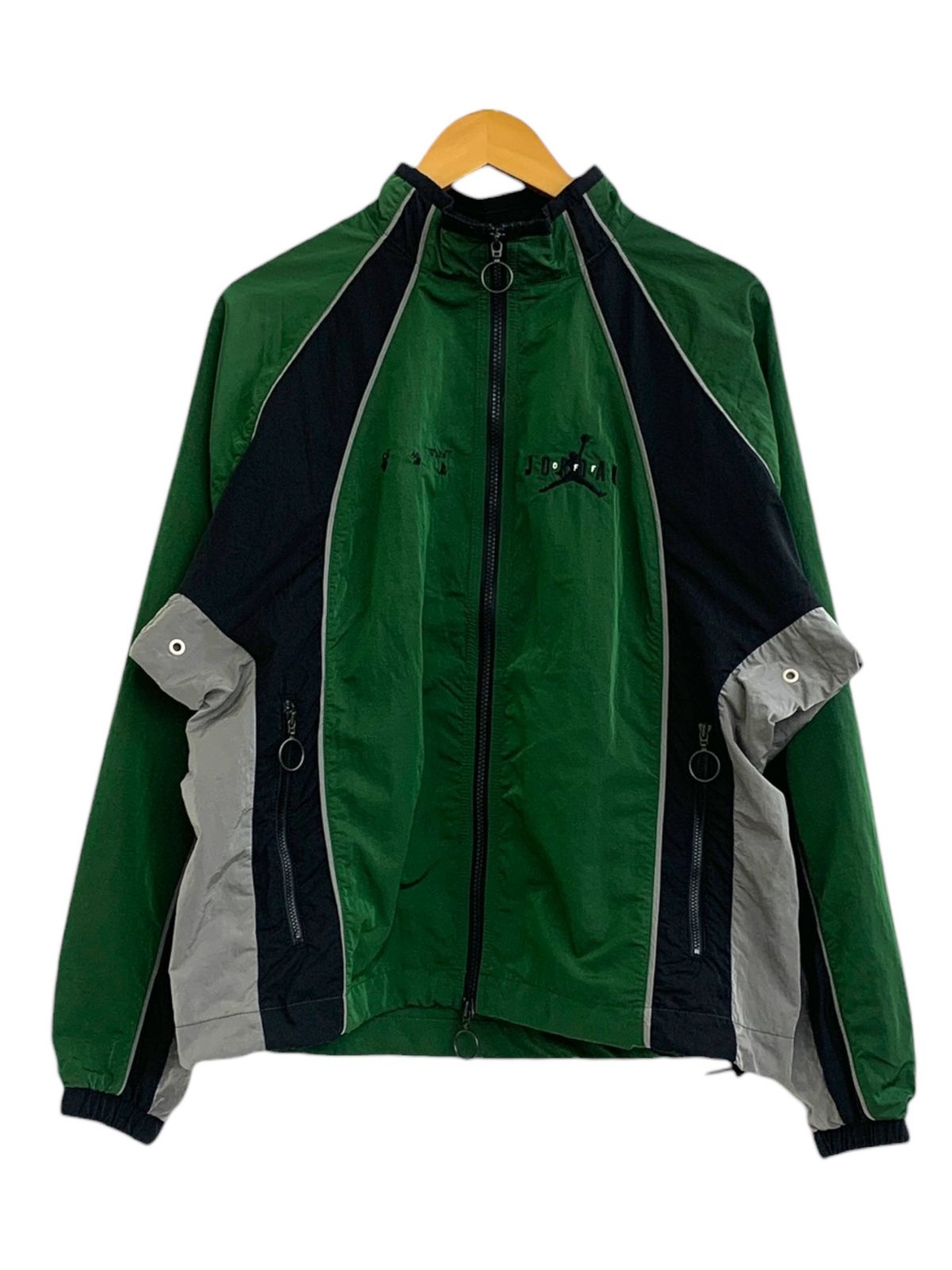 NIKE (ナイキ) × OFF White (オフホワイト) JORDAN BRAND AS M J OW TRK JKT FOREST トラックジャケット CV3503-361 M グリーン ブラック メンズ/004