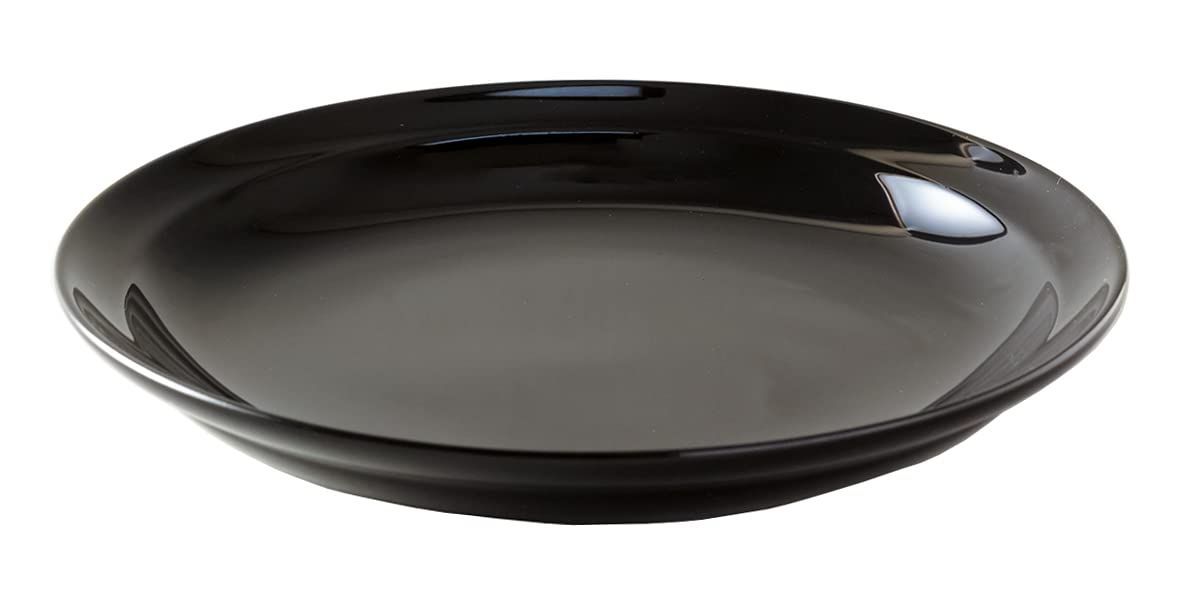 漆光堂 山中漆器 5.0銘々皿 木瓜型 黒塗 １枚 ST-02