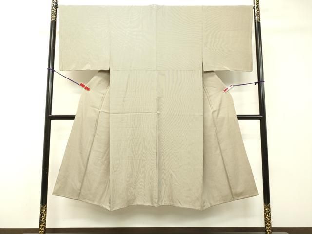 平和屋着物●男性 江戸小紋 万筋 黒橡色×灰白色 正絹 DAAR4451tw