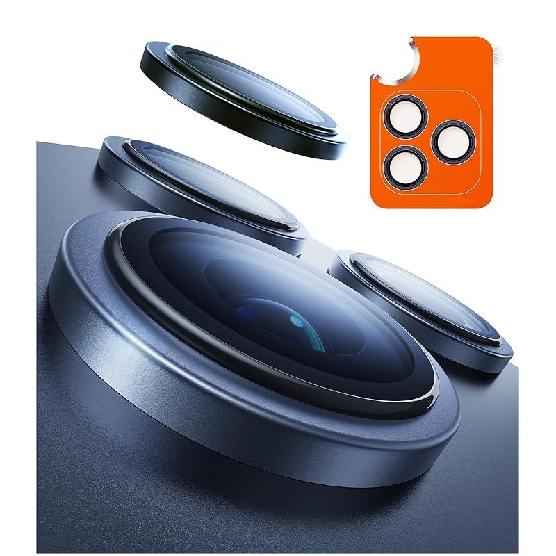 限定セール，大得価 TORRAS For iPhone 17 Pro カメラ保護 iPhone 17 Pro Max 用 カメラカバー 「48MPをそのまま守る」米軍MIL規格 宇宙航空材料 アンチグレア 曇り防止 黒縁取り 1セット For いPhone17pro カメラカ 1 iPhone保護フィルム