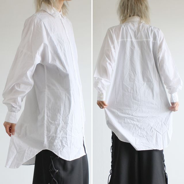 ワッシャー加工ドロップショルダーオーバーシャツ