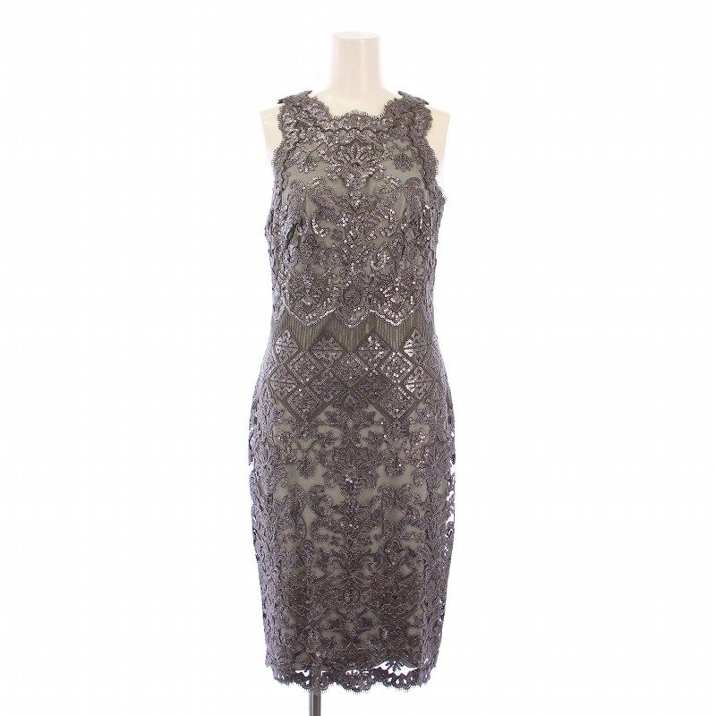 TADASHI SHOJI ノースリーブ ひざ丈ワンピース サイズ2 TADASHI SHOJI ノースリーブ ひざ丈ワンピース サイズ2