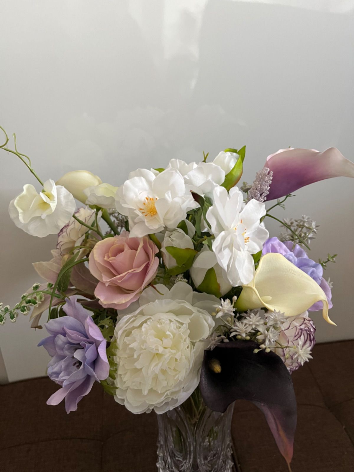 アーティシャルフラワークラッチブーケ クリアランス アーティ