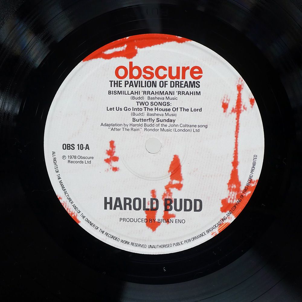 UK盤 HAROLD BUDD OF DREAMS OBSCURE OBS 10 LP その他 レコード CD DVD ブルーレイ
