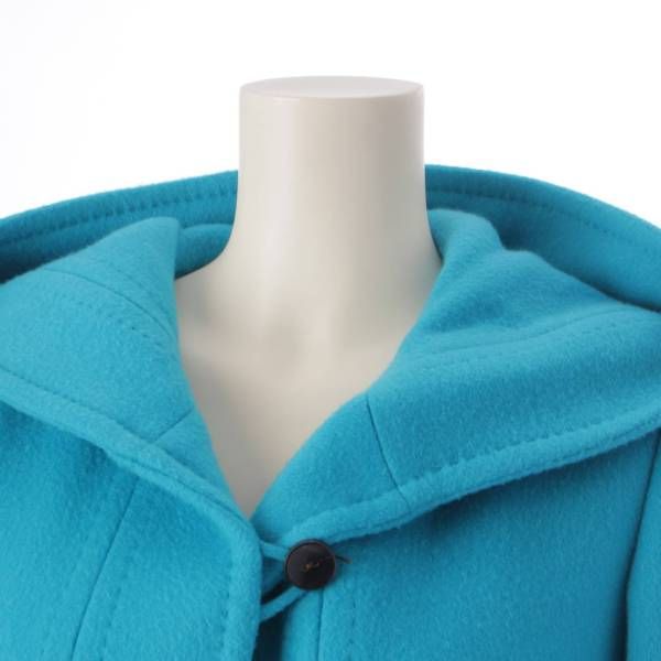 ミカコナカムラ leni レニ カシミヤ コート ブルー 38 - メルカリ