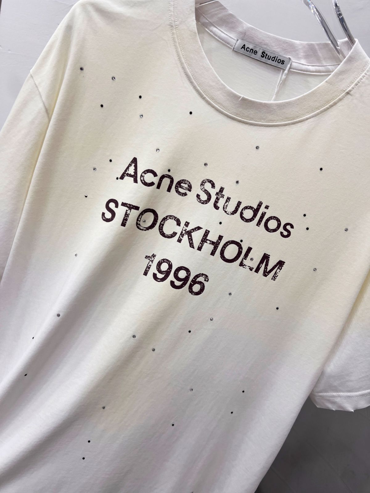 Studios 1996キラキラスパンコールプリント半袖Tシャツ