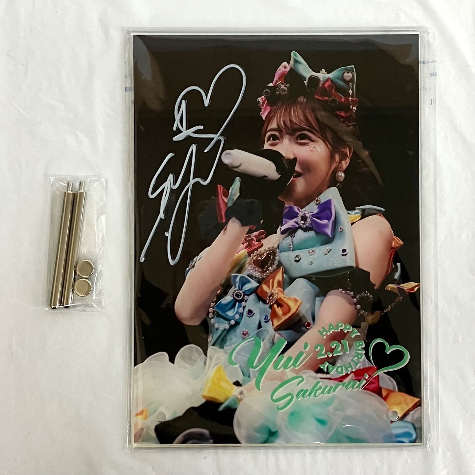 FRUITS ZIPPER 櫻井優衣 生誕記念2025 ラッフルくじ 直筆サイン入り アクリルパネル f117