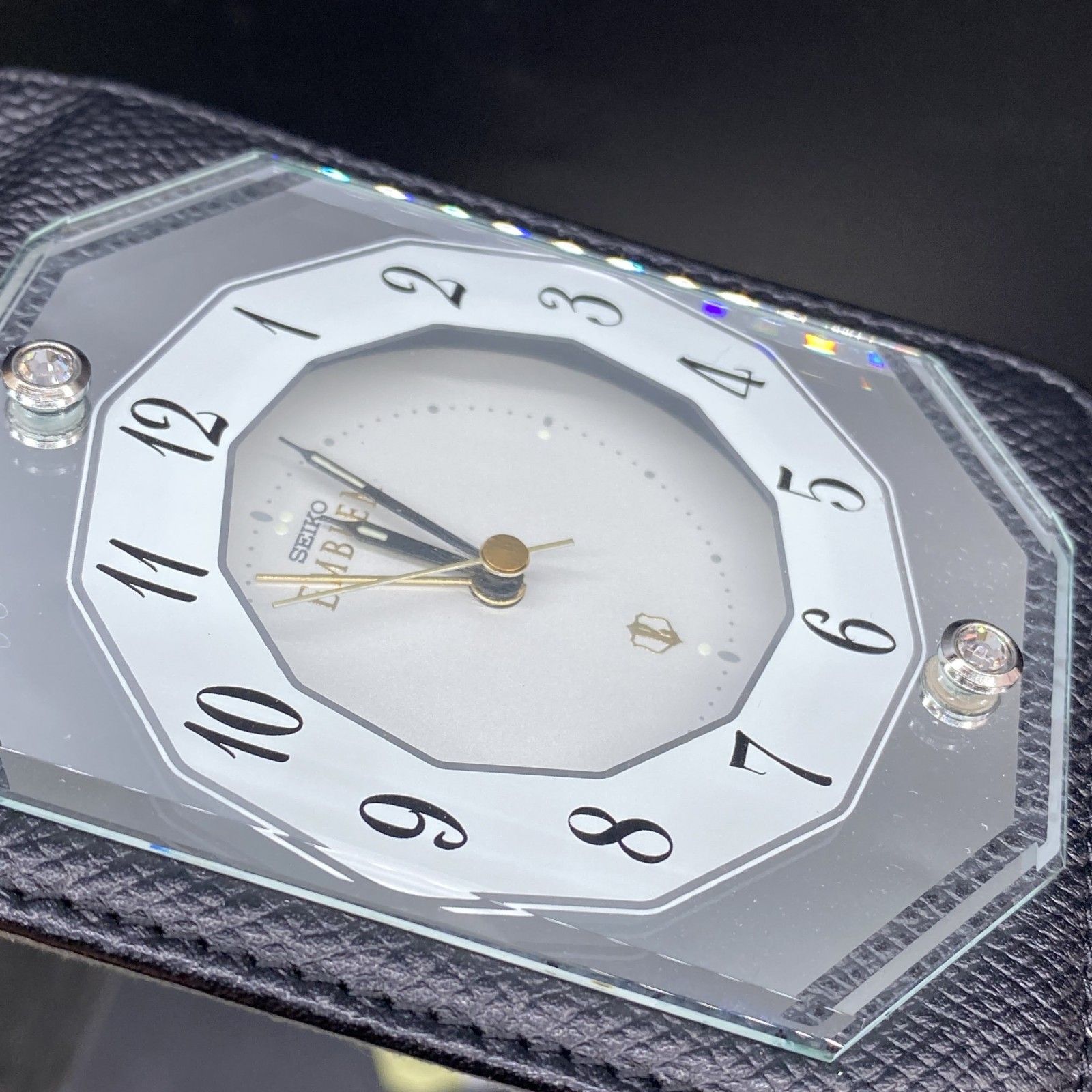 高級時計　SEIKO　セイコー　EMBLEM 　エンブレム　回転飾り電波置き時計 高級時計 SEIKO セイコー EMBLEM エンブレム 回転飾り電波置き時計