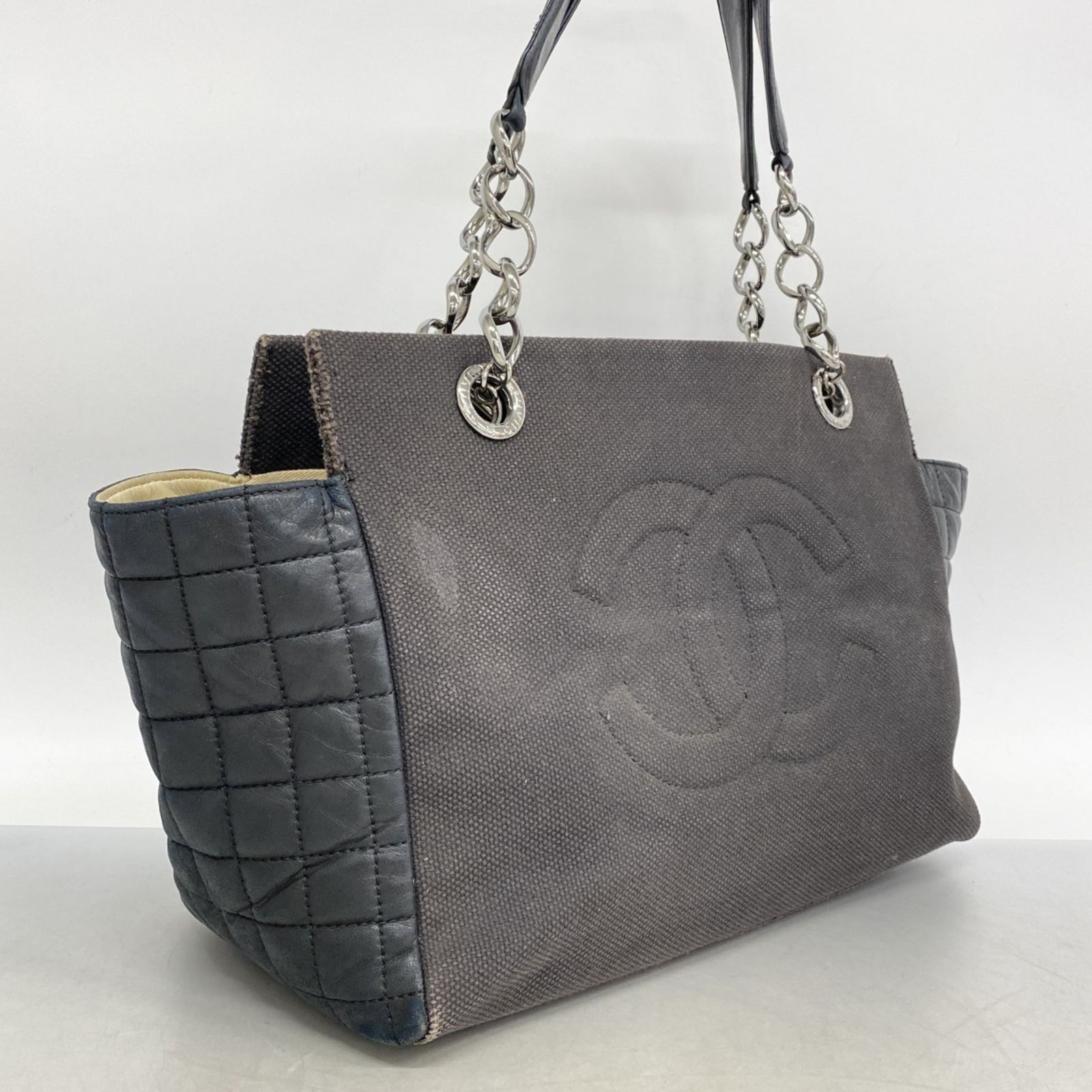 Chanel チョコバー キャンバス ハンドバッグ 楽天市場】CHANEL シャネル チョコバー ココマーク トートバッグ