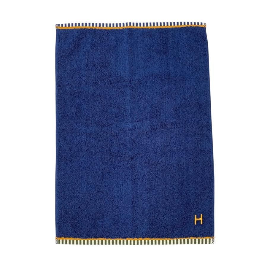 HERMES エルメス ゲストタオル ヴィス・ヴェルサ マリン／タン 新品未