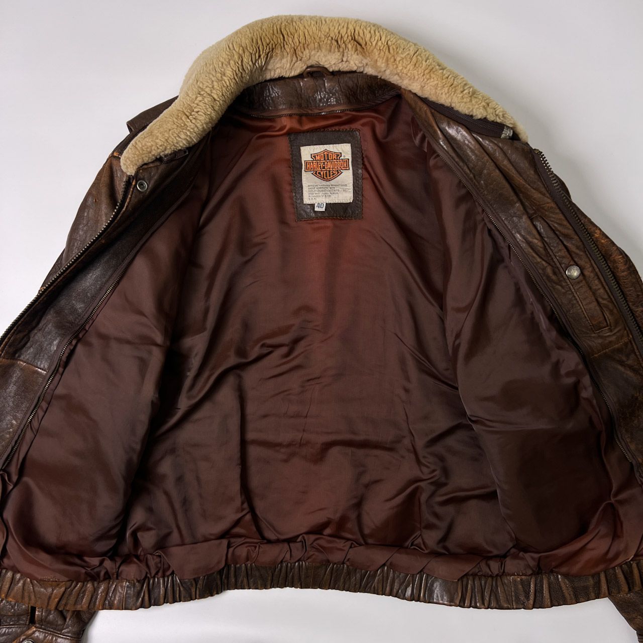HARLEY DAVIDSON ハーレーダビットソン 襟ファー付 フライトジャケット