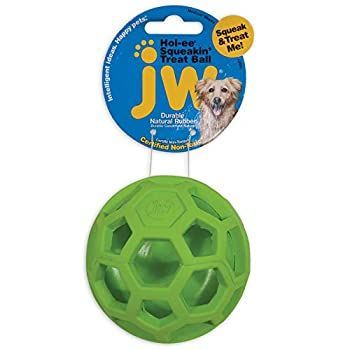 JW Pet Treat N Squeak 本物 Dispenser Durable Natural Rubber Fun