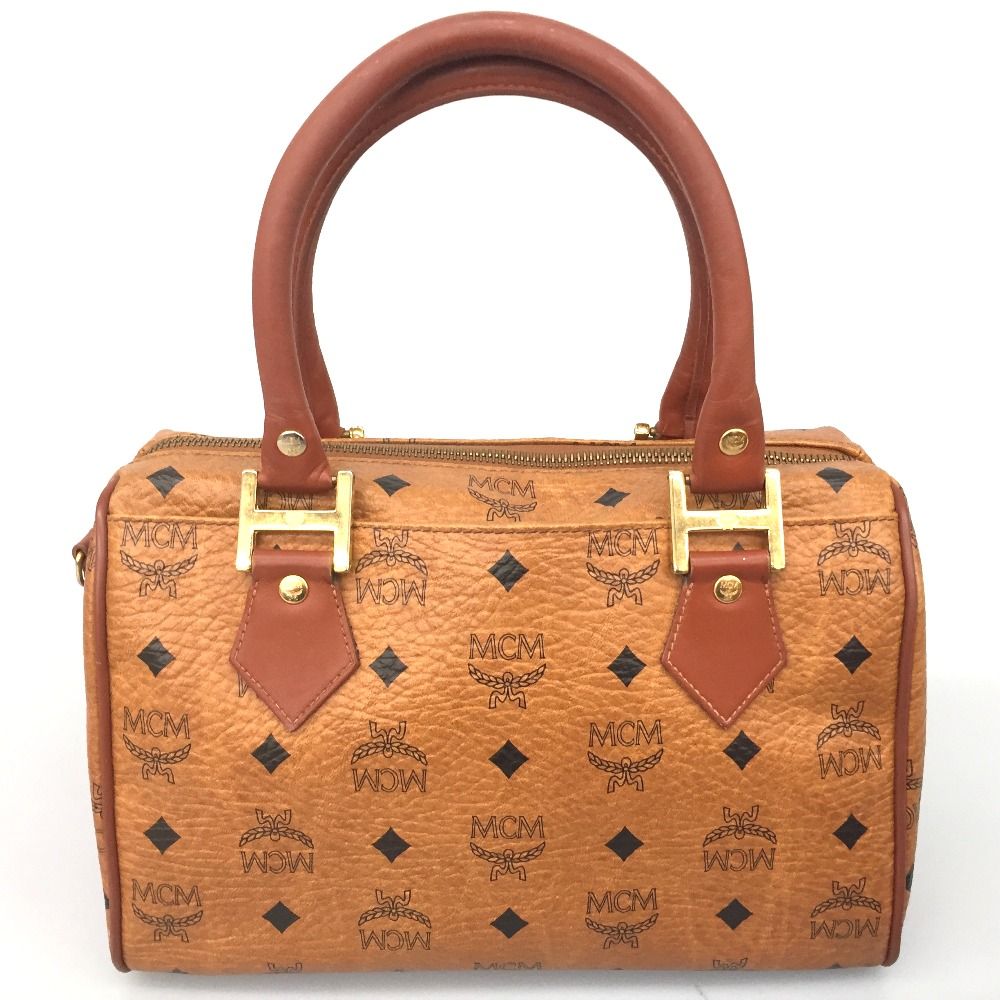 △△MCM エムシーエム ヴィセトス ミニボストンバッグ 2WAYバッグ