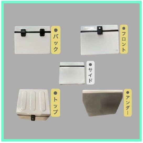 デリバリーボックス バイク 34L FRP製 ヤマハギアラゲージ汎用 リアボックス 取付金具付き 宅配BOX ハードケース