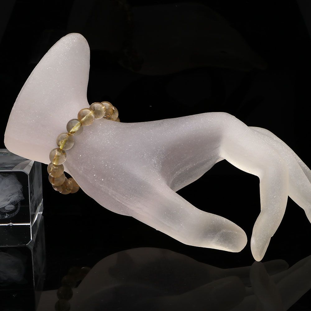 ゴールドルチル ブレスレット パワーストーン天然石192 | 叶石 最強の金運石 ゴールドルチルクォーツを、あなたの腕元に！  ゴールドルチル シトリン 天然石 ブレスレット レディース  パワーストーン 9mm~10mm （浄化用、さざれ石） (レディースSサイズ・約14.5cm（手首が細い女性用）) | ブレスレット 通販