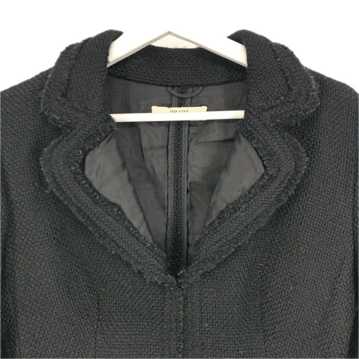 イタリア製 PRADA リボン テーラード ジャケット / プラダ スーツ PRADA プラダ Re-Nylon リナイロン シングルブレストジャケット