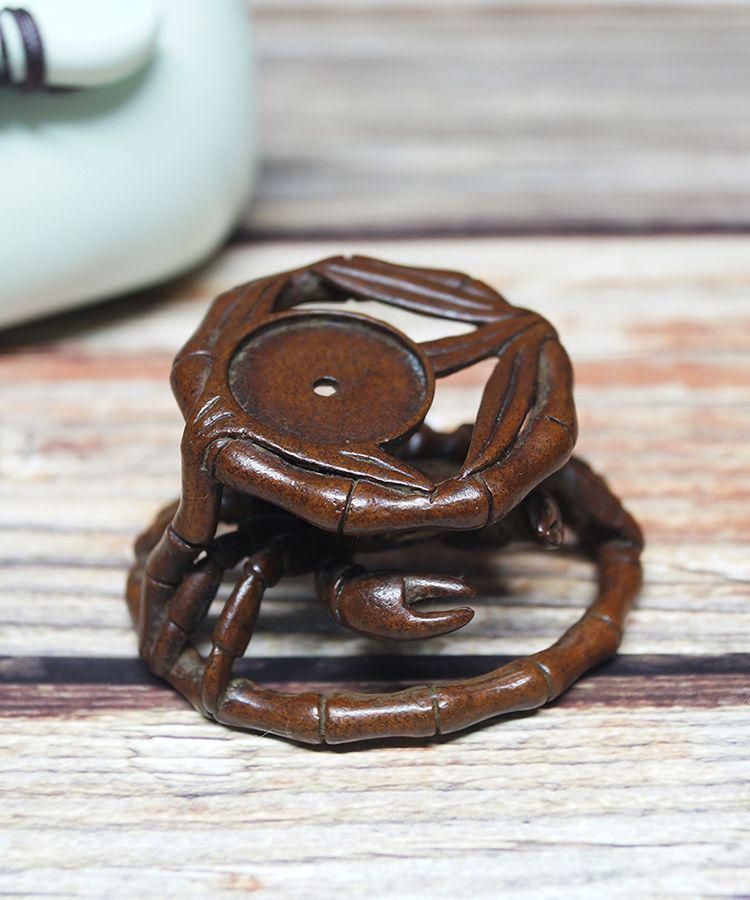 銅 細工 蟹籠 蓋置 蓋託 茶寵 倒流香 香塔 香道具