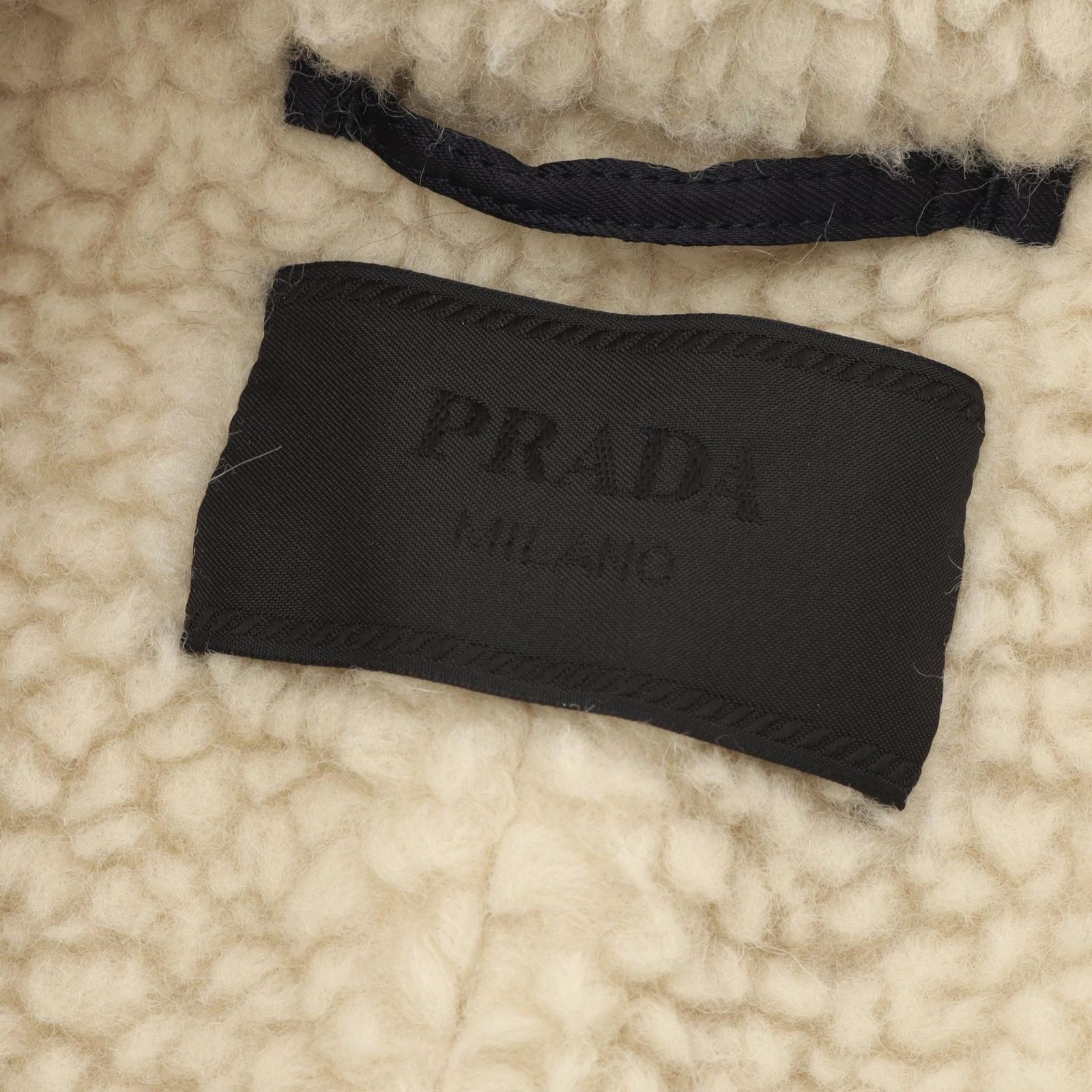 プラダ PRADA ピーコート SGC026 ネイビー ウール ボアジャケット メンズ Used B KANDAIZUMI_COM