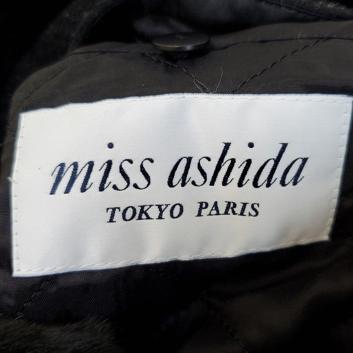 miss ashida(ミスアシダ) コート サイズ9 M レディース美品 - 黒 長袖/ファー/冬 - メルカリ