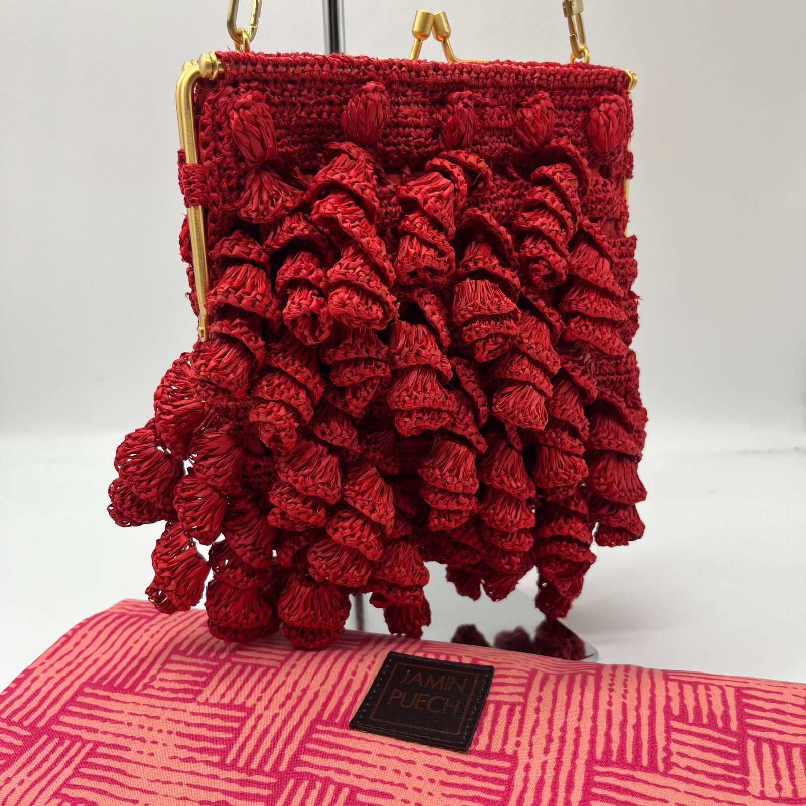 レア 希少 美品 JAMIN PUECH ジャマンピュエッシュ 保存袋付き がま口 