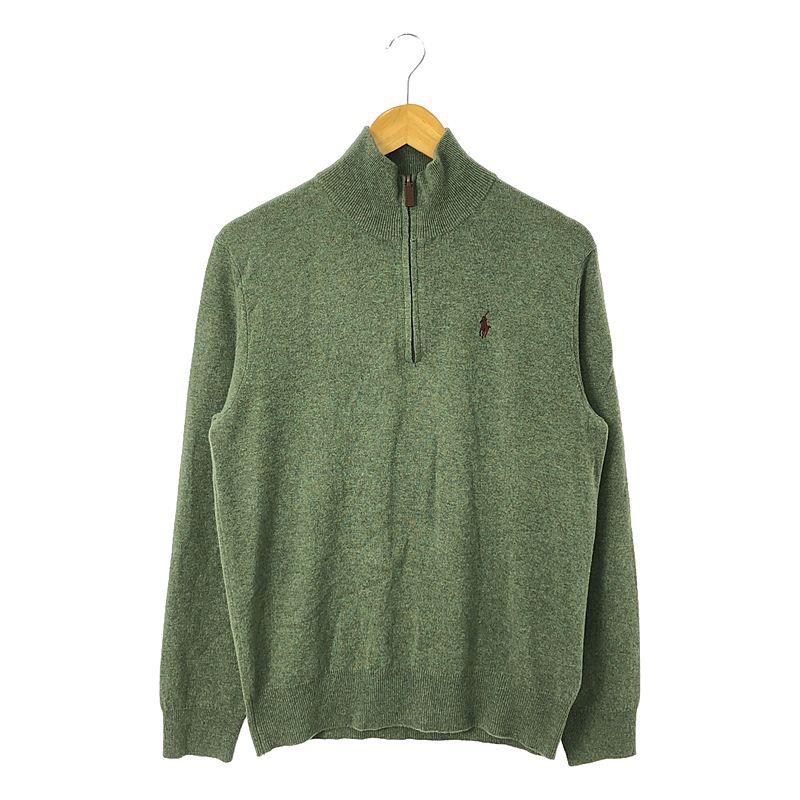 POLO RALPH LAUREN / ポロラルフローレン | ウール ハーフジップニット | S | グリーン | メンズ