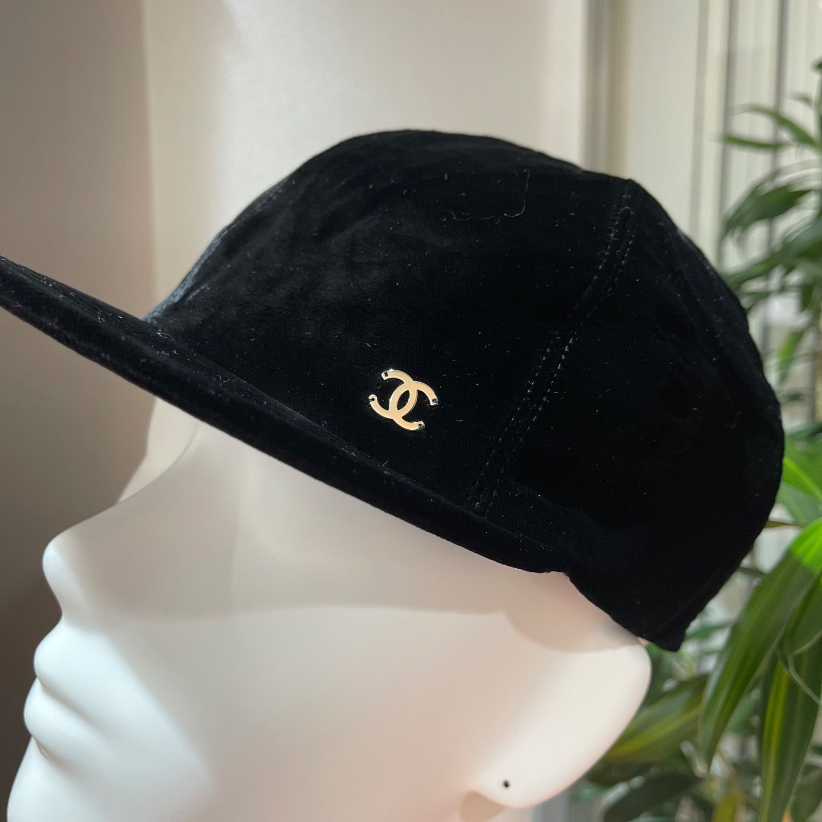 最終金額 CHANEL ベルベットハット M-