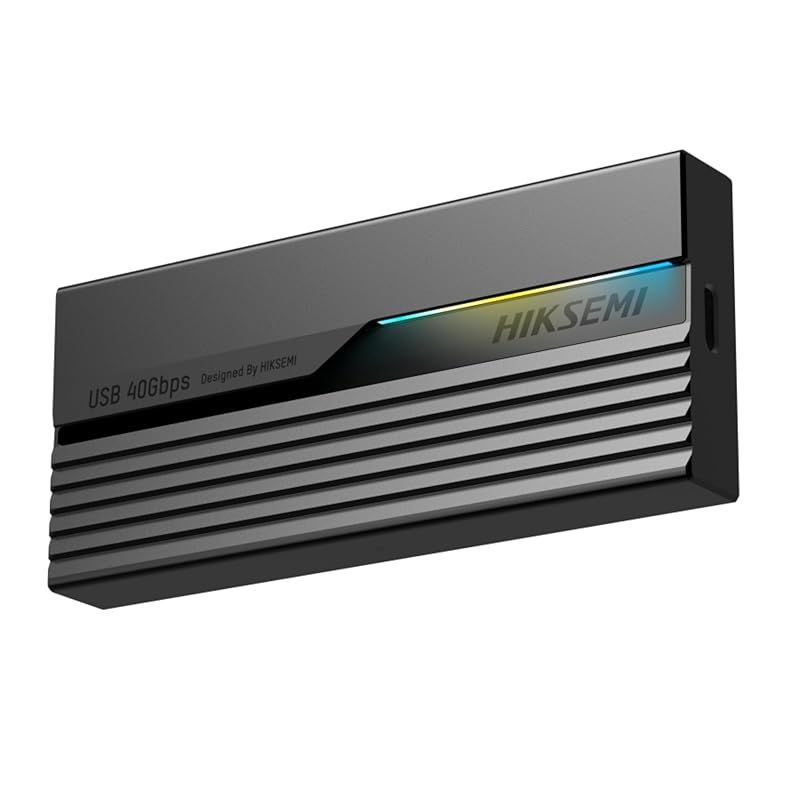 HIKSEMI M.2 SSD 外付けケース RGBライディング USB4.0 40Gbps高速転送 NVMe PCIe 4.0x4対応 2242|2260|2280 フルアルミ筐体 2本ケーブル付属 0