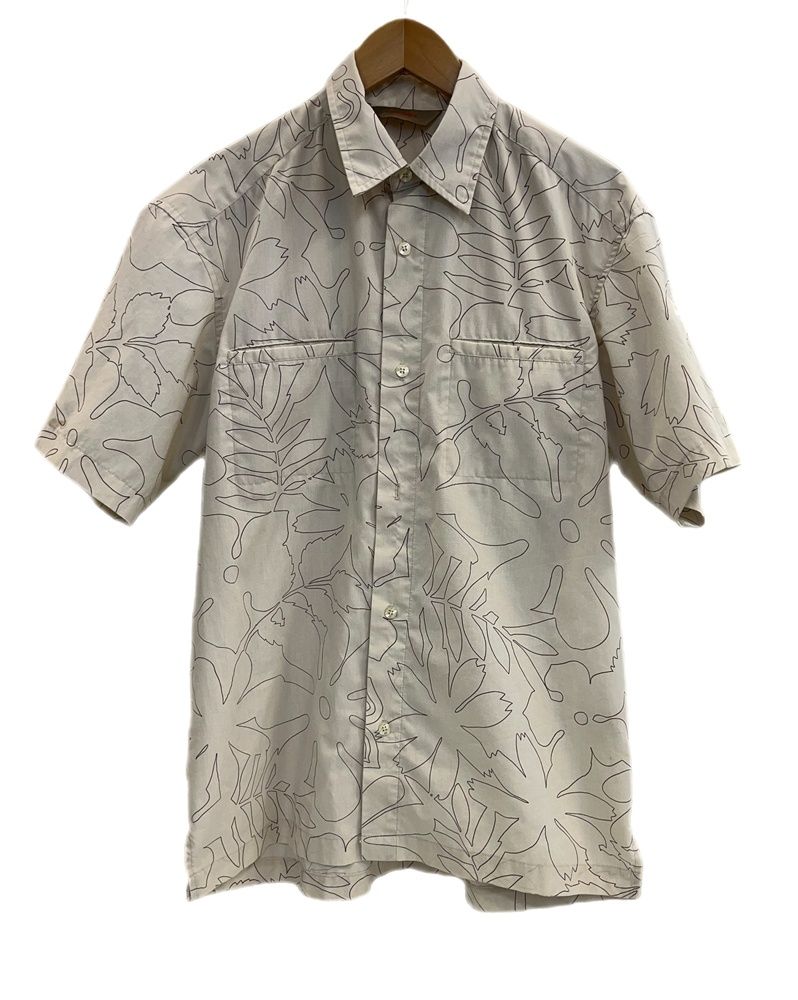 ステューシー STUSSY ボタニカル柄 総柄カジュアルシャツ 半袖シャツ ホワイト系 101MT-4423