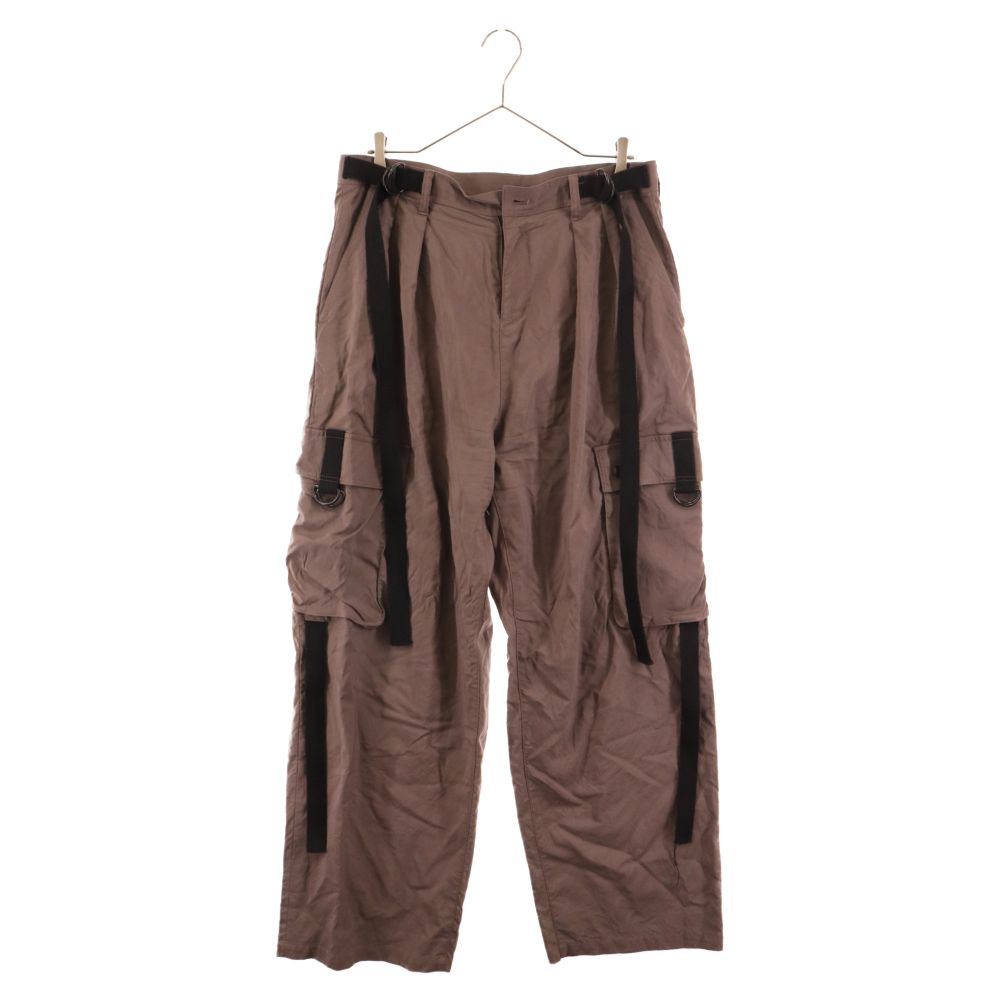 SHAREEF (シャリーフ) CARGO PANTS ドローストリング ギミック カーゴパンツ パープル 20312012