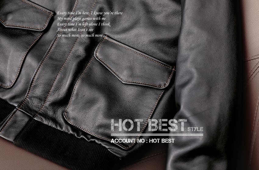 上質　メンズ　レザー　ジャケット　カウハイド　牛革　復刻30年代　 USAF TYPE A-2 フライトジャケット  染料仕上げ 上質 メンズ レザー ジャケット カウハイド 牛革 復刻30's USAF TYPE A