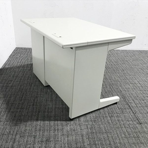 片袖デスク 3段袖 LA オフィスデスク W1000 プラス エルグレー