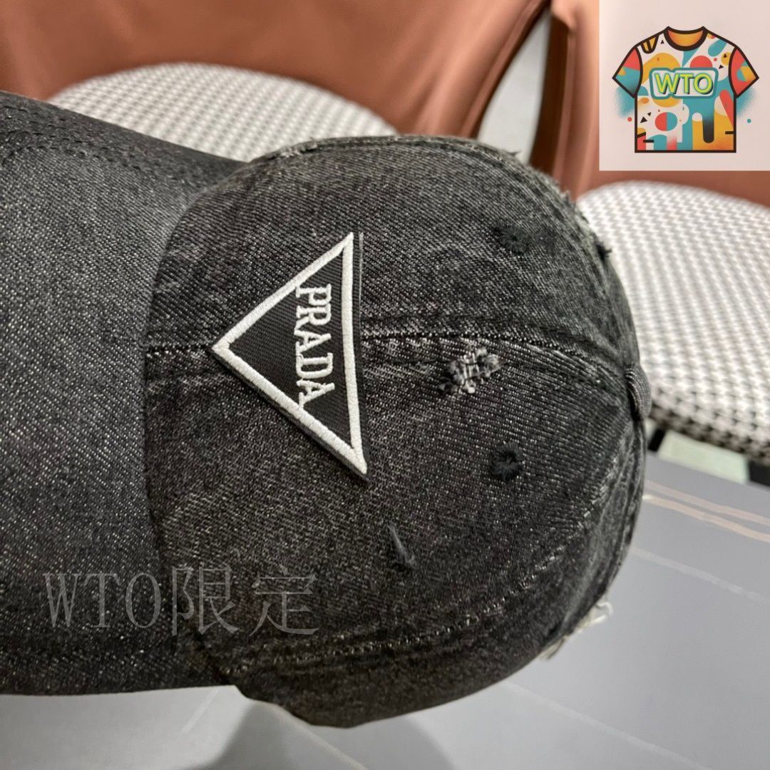 今日特価】PRADA 2024 デニム破れベースキャップ - メルカリ