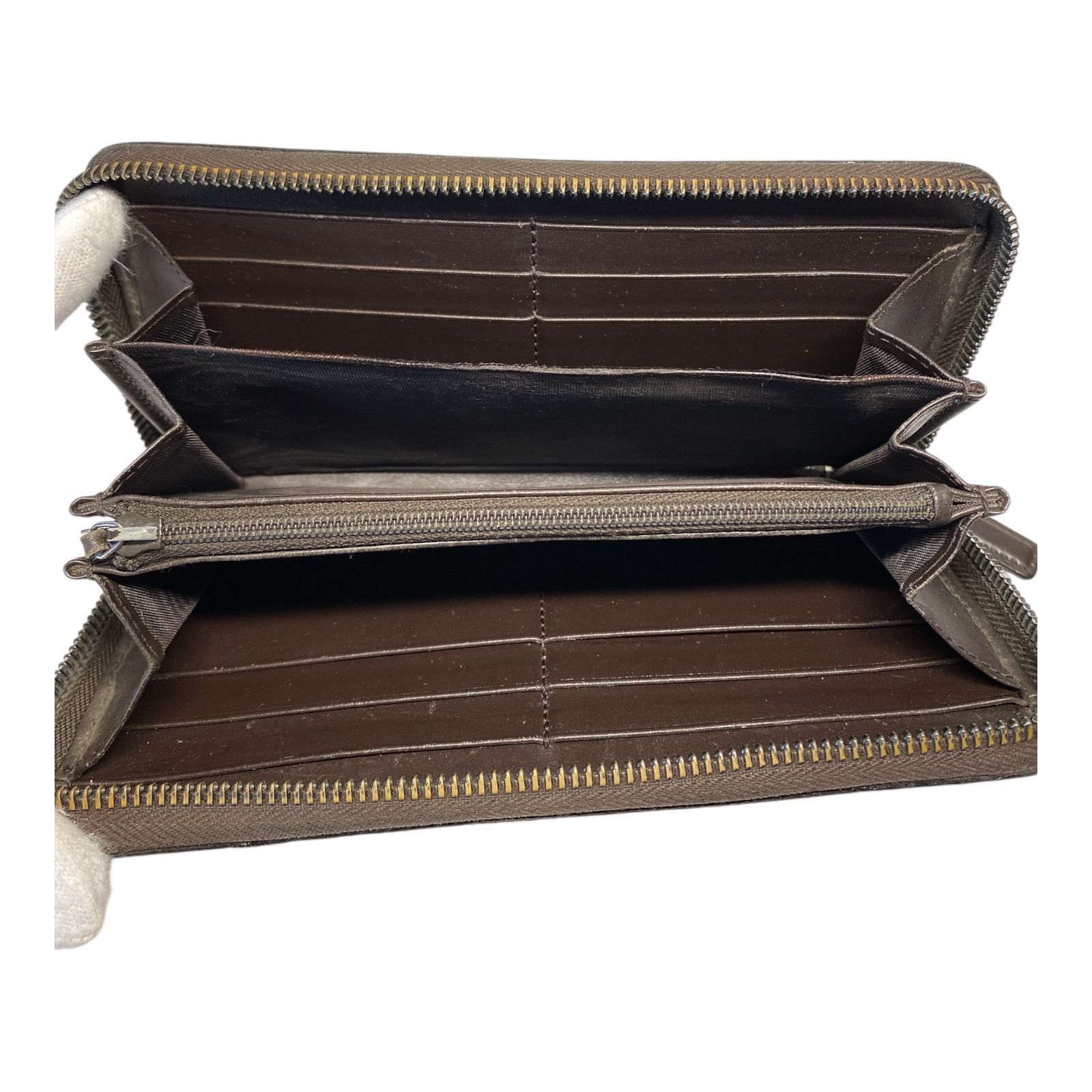 GUCCI グッチ 長財布 ラウンドファスナー インターロッキング リボン