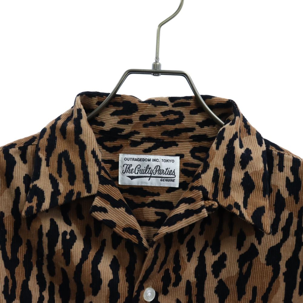 WACKO MARIA (ワコマリア) 21AW LEOPARD CORDUROY OPEN COLLAR SHIRT レオパードコーデュロイ オープンカラー長袖シャツ ブラウン 21FW-WMS-OC01 - メルカリ