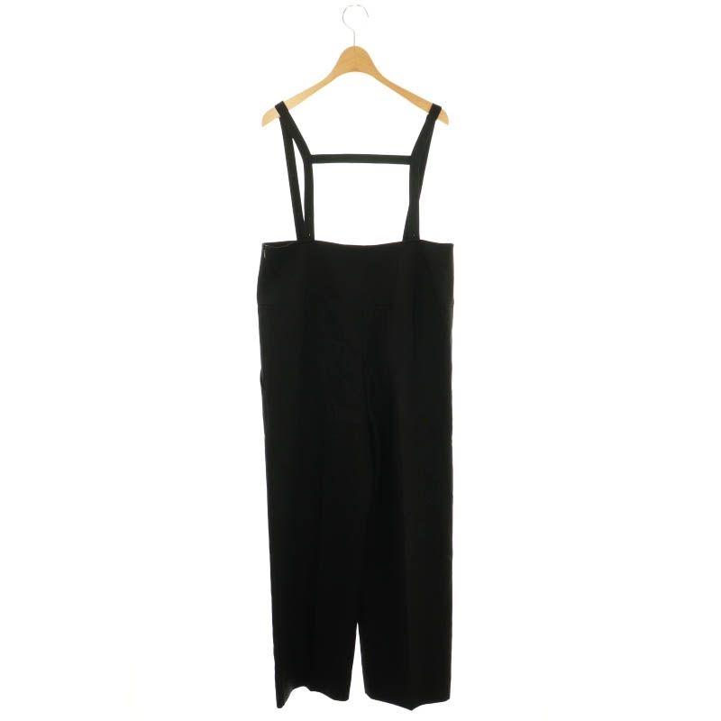 ヨリ yori 24SS ドライツイード サロペット パンツ 36 黒 /MI