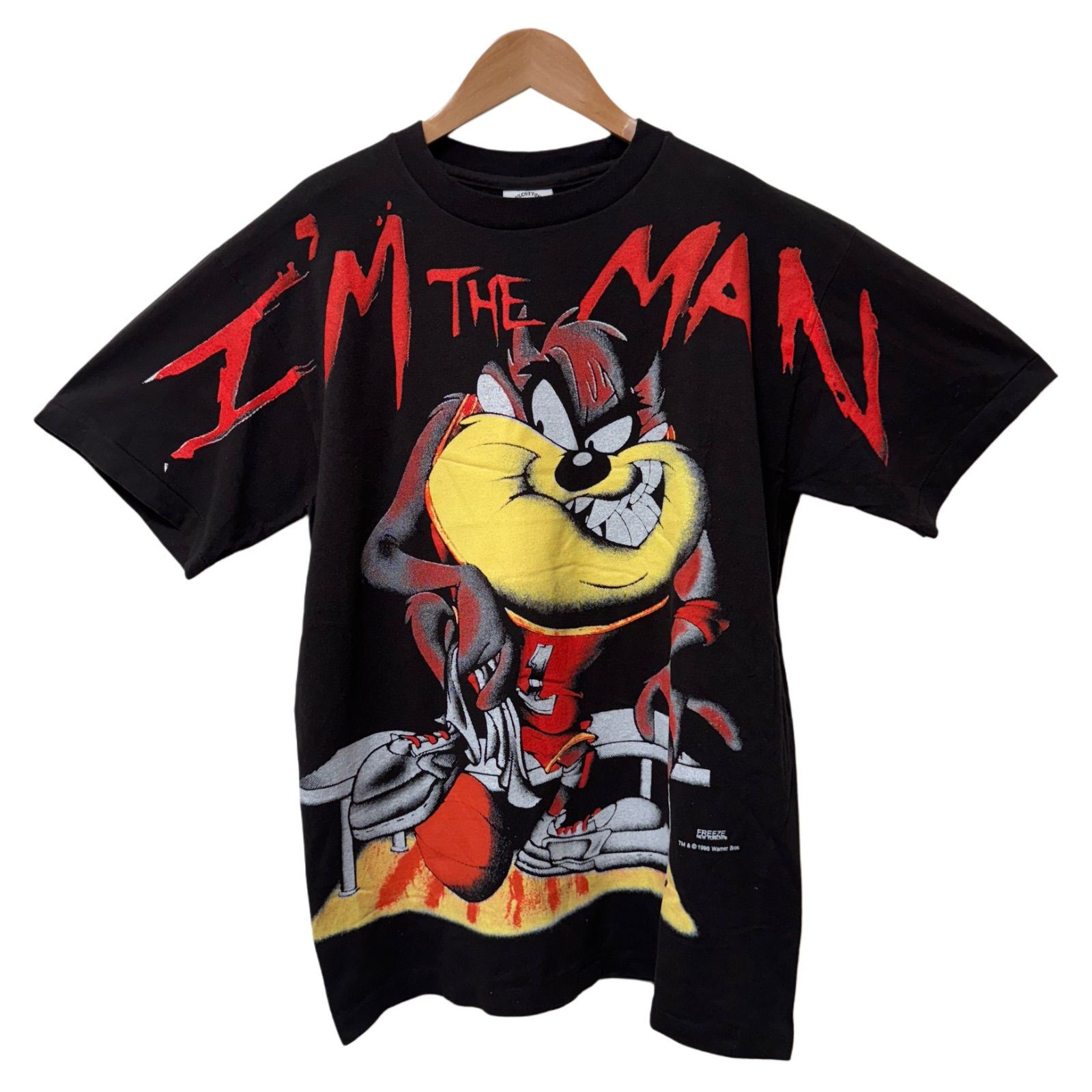 ルーニーテューンズ タズマニアンデビル USA製 ヴィンテージ ラグマット タズマニアン・デビル Tシャツ Lサイズ ブラック 90s 00s 風 TAZ