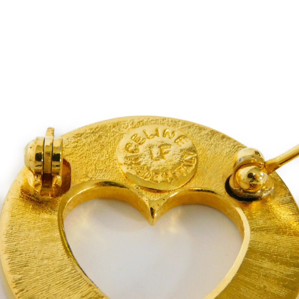 CELINE セリーヌ ラウンド ハート ロゴ 丸型 型抜き オールド