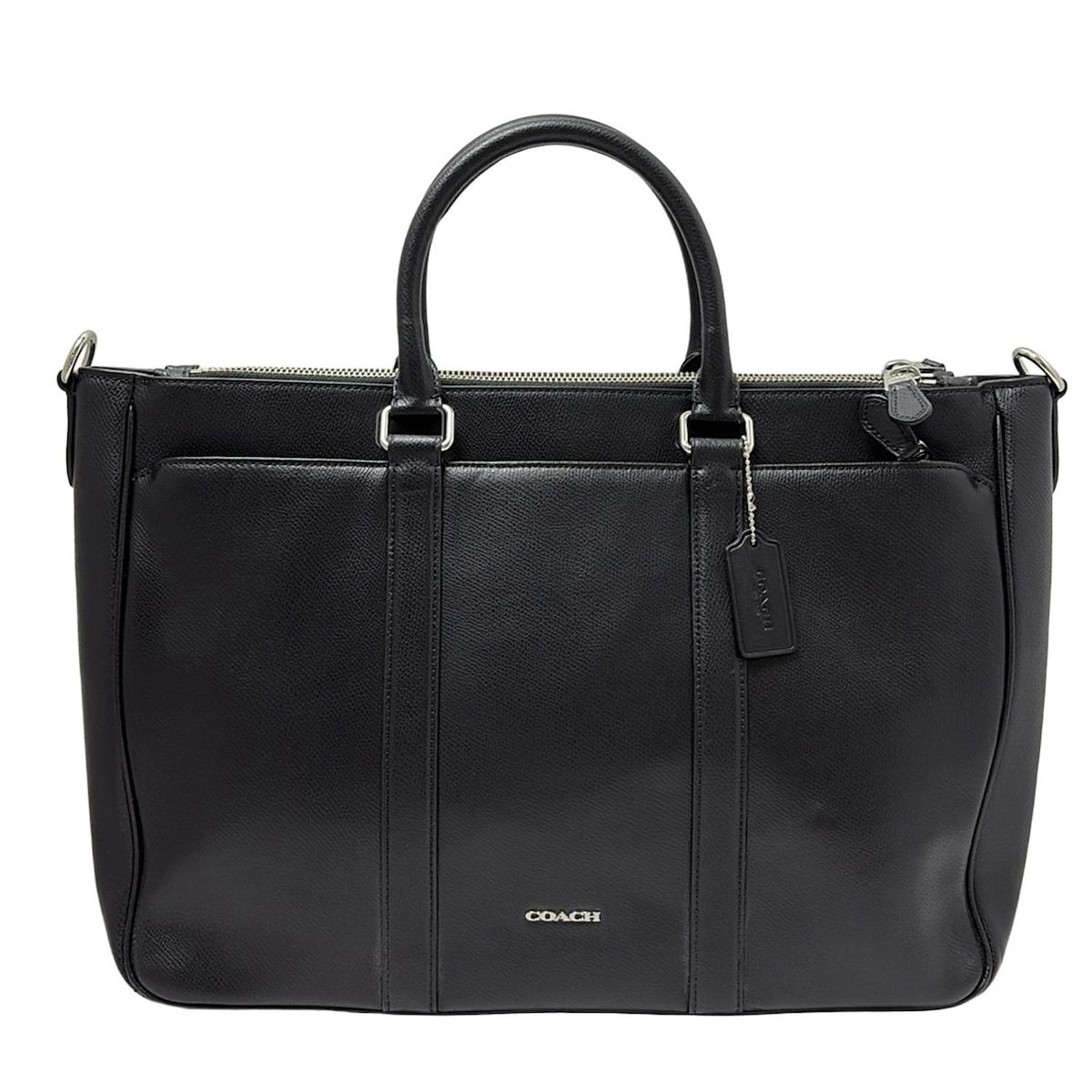 COACH コーチ ビジネスバッグ メトロポリタン クロス グレイン レザー F71695 黒 レザー