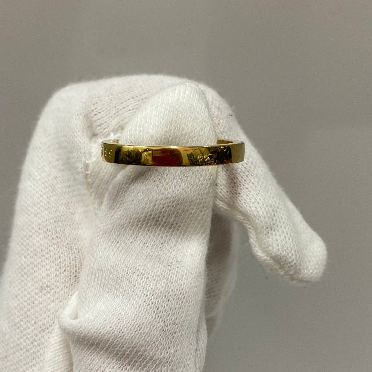 新品 メゾン マルジェラ MM6 エンボス シュバリエ リング イエローゴールド 3新品 メゾンマルジェラ MM6 エンボス シュバリエ リング イエロー