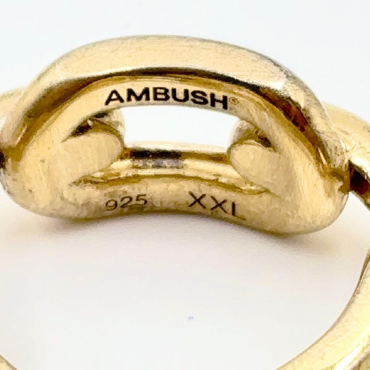 AMBUSH】GOLD CHAIN RING SLV925 XXL アンブッシュ ゴールドチェーン 
