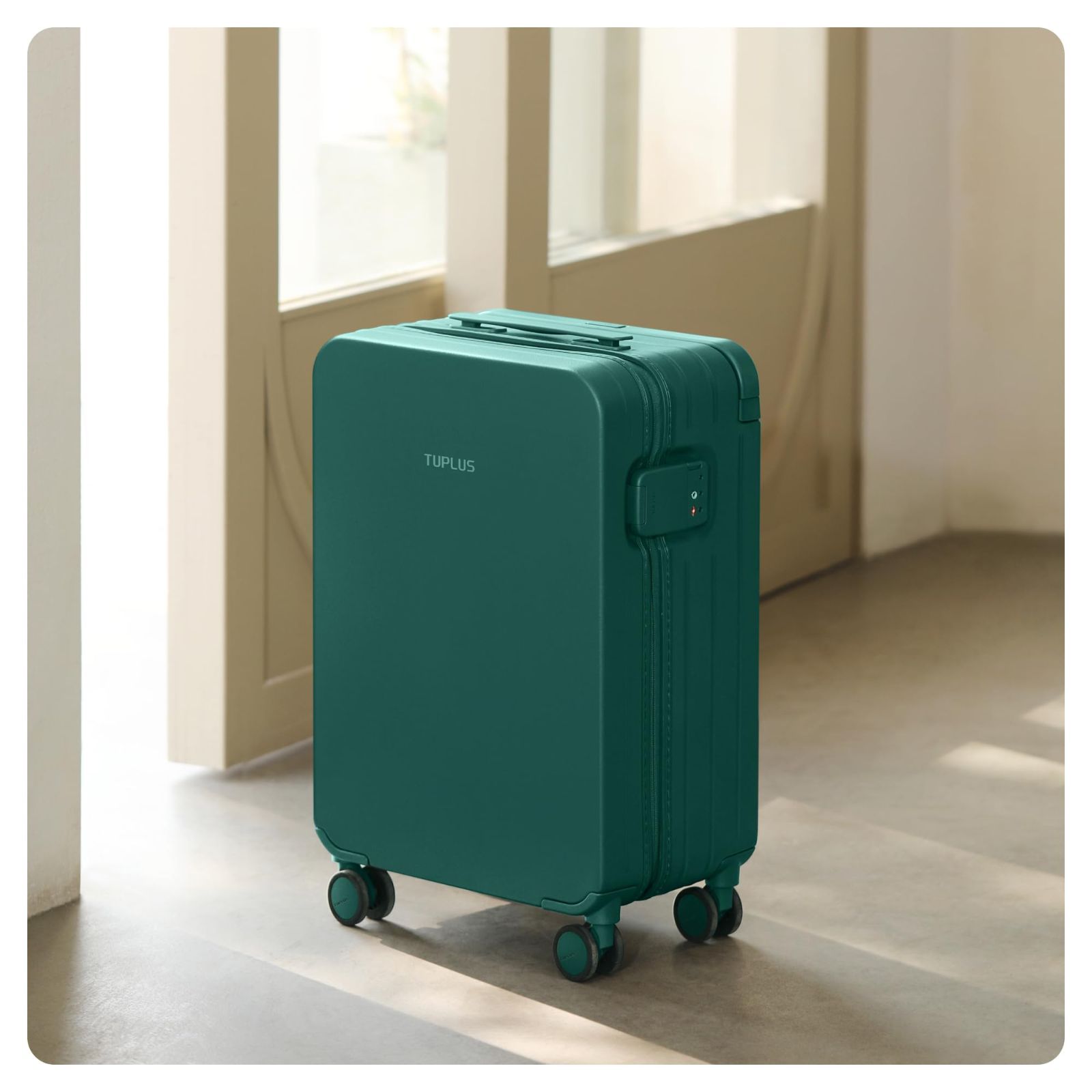  x 36 5 22 56 インプレッションシリーズ TSAローク搭載 出張 cm ビジネス 旅行 ８輪 静音 38 L キャリーバッグ 耐衝撃 機内持込 キャリーケース グリーン 大型 超軽量 スーツケース TUPLUS その他 旅行かばん 小分けバッグ