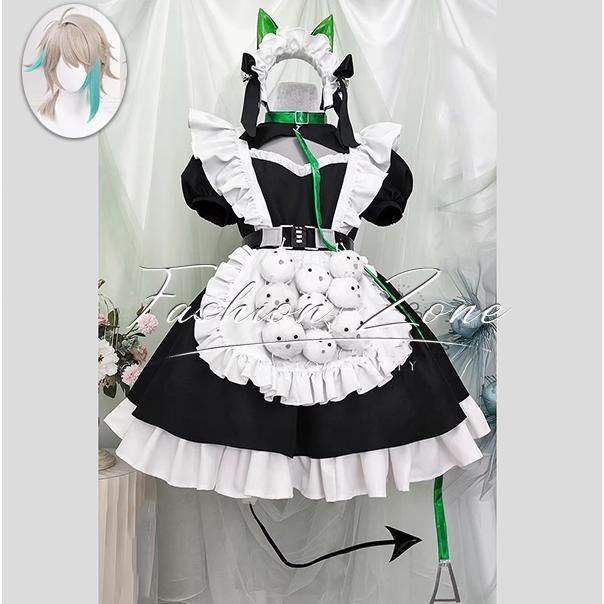◆にじさんじ VTuber 風 Aza アザ コスプレ衣装 ウィッグ 靴 cosplay ハロウィン 演出服 変装