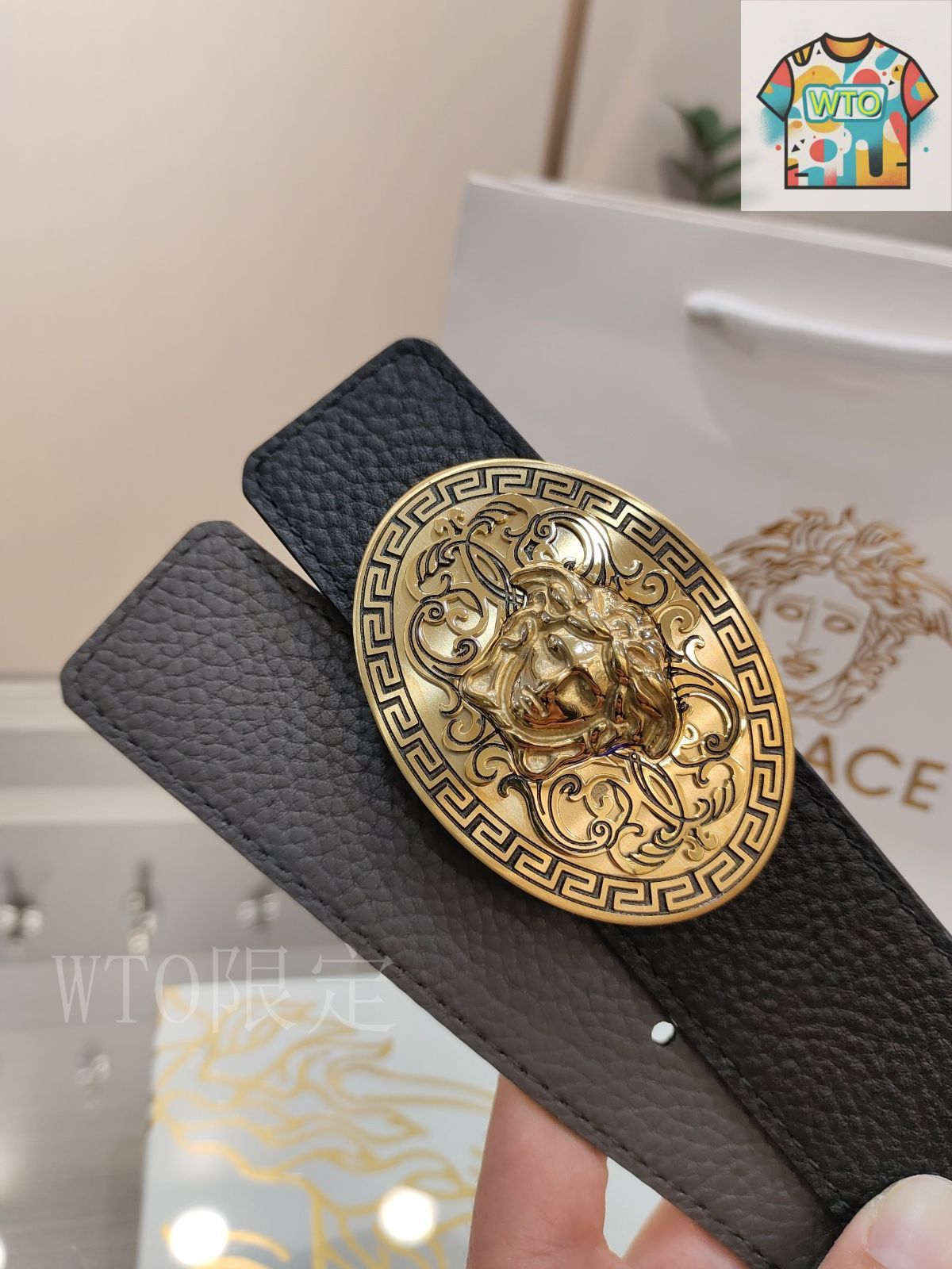 新品タグ付♡VERSACE ヴェルサーチ メデューサ ゴールド金具 ベルト 今日特価】Versace ヴェルサーチ メデューサベルト - メルカリ