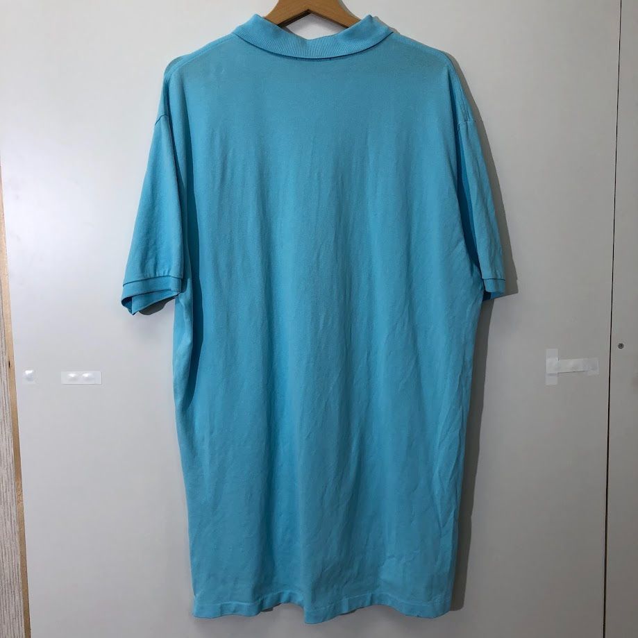 POLO RALPH LAUREN/ポロラルフローレン 半袖ポロシャツ ポニー刺繡 CHINA製 メンズ XL ブルー POLO RALPH LAUREN (ポロラルフローレン) ロゴ 麻100％ ワンポイント