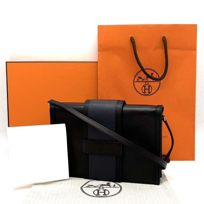 中古】美品 HERMES エルメス Hパッサン 2way エバーグレイン