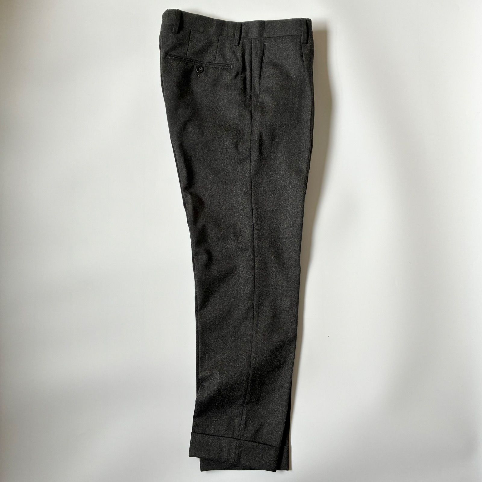 GERMANO / BEAMS F別注 ウールストレッチ サキソニー ワンプリーツ