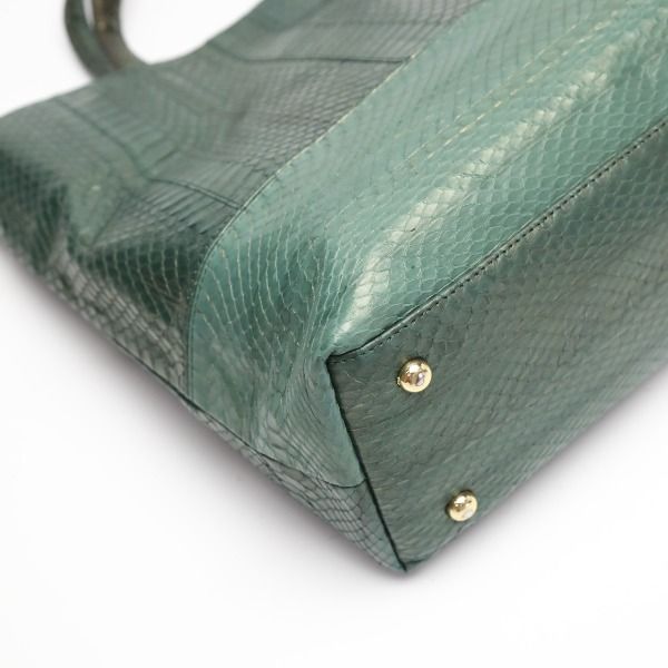 スネーク 14678A トートバッグ グリーン SNAKE 2WAY 高級革