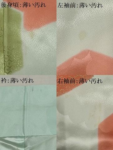 平和屋着物□小振袖 二尺袖 駒刺繍 亀甲桐文 金銀糸 金彩 正絹